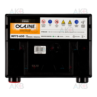 Автомобильный аккумулятор Alphaline SD 75-650 80L 650A 232x175x180 боковые клеммы. Фото 1