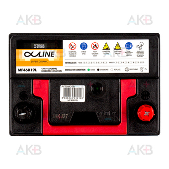 Автомобильный аккумулятор Alphaline SD 46B19L 44R 400A 186x127x220. Фото 1
