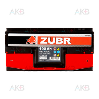 Автомобильный аккумулятор ZUBR Ultra 100R 940A (353x175x190). Фото 1