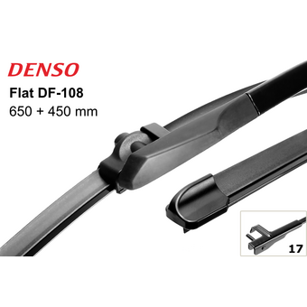 Щетки стеклоочистителя  DENSO DF-108 комплект 650мм/26 и 450мм/18 (бескаркасные). Фото 1