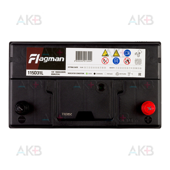 Автомобильный аккумулятор Flagman 115D31L 100R 850A 302x172x220. Фото 1