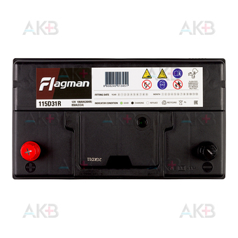Автомобильный аккумулятор Flagman 115D31R 100L 850A 302x172x220. Фото 1
