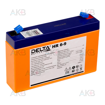 Аккумуляторная батарея Delta HR 6-9, 6V 8.8Ah (151x34x94). Фото 2