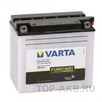 VARTA Powersports Freshpack YB16-B 19 Ач 240А (176x101x156) прям. пол. 519 012 019, сухозар.