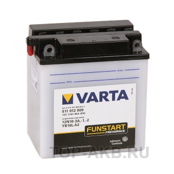VARTA Funstart Freshpack YB10L-A2 12V 11Ah 150А (136x91x146) обр. пол. 511 012 009, сухозар.
