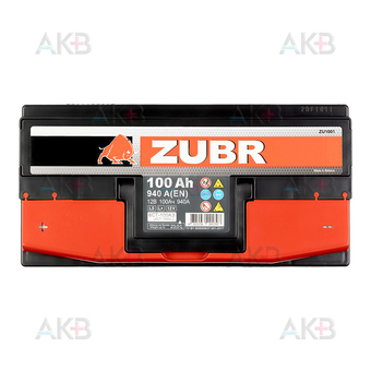 Автомобильный аккумулятор ZUBR Ultra 100L 940A (353x175x190). Фото 1