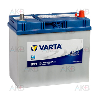 Varta Blue Dynamic B31 45R 330A 238x129x227 уз. кл.