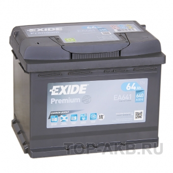 Exide Premium 64L (640А 242х175х190) EA641