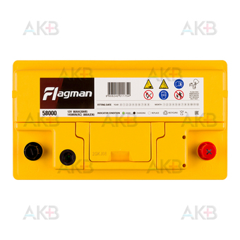 Автомобильный аккумулятор Flagman 80SR 80R 800A 315x175x175. Фото 1