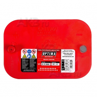 Автомобильный аккумулятор OPTIMA Red Top 50 Ач 815А (254x175x200) RT C 4.2 - 8001-287. Фото 2