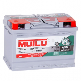 Mutlu Mega AGM Start-Stop 70R 760A 278x175x190
