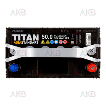 Автомобильный аккумулятор Titan Asia Standart 50R (430А 238x128x227). Фото 1