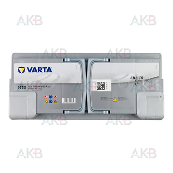 Автомобильный аккумулятор Varta Silver Dynamic AGM H15 (A4) 105R (Start-Stop) 950A 393x175x190. Фото 1