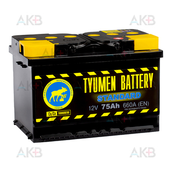 Tyumen Battery Standard 75 Ач обр. пол. 660A (278x175x190)