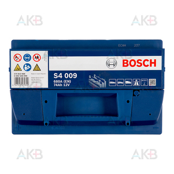Автомобильный аккумулятор Bosch S4 009 74L 680A 278x175x190. Фото 1
