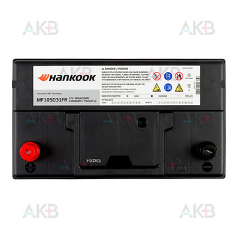 Автомобильный аккумулятор Hankook 105D31R (90L 750A 305х172х225). Фото 1