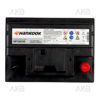 Автомобильный аккумулятор Hankook 56030 (60R 480A 242х174х190). Фото 1