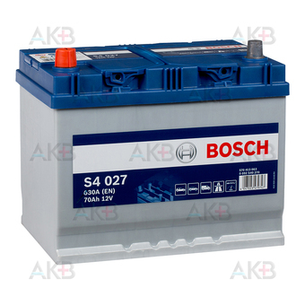 Автомобильный аккумулятор Bosch S4 027 70L 630A 261x175x220