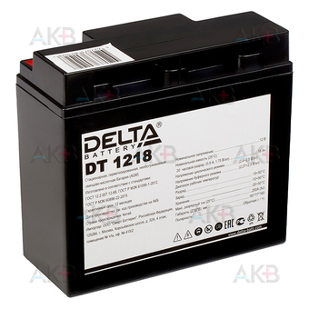 Аккумуляторная батарея Delta DT 1218, 12V 18Ah (181x77x167). Фото 2