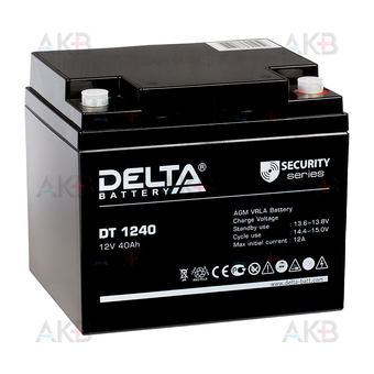 Аккумуляторная батарея Delta DT 1240, 12V 40Ah (197x165x170)