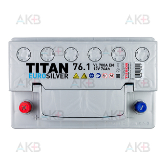 Автомобильный аккумулятор Titan Euro Silver 76L 700A 278x175x190. Фото 1