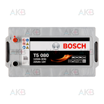 Автомобильный аккумулятор Bosch T5 080 225 евро 1150A 518x276x242. Фото 1