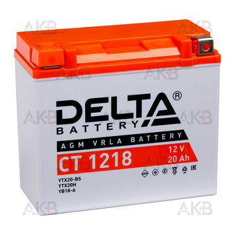 Delta CT 1218, 12V 18Ah, 270А (177x88x154) YTX20-BS, YB16-B, YB18-A