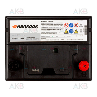 Автомобильный аккумулятор Hankook 85D23L (68R 600А 229х172х225). Фото 1