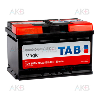 Автомобильный аккумулятор Tab Magic 75R низкий (700A 278x175x175) 189072 57510