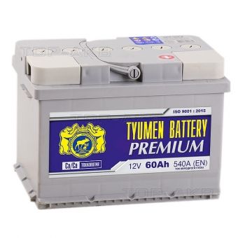 Tyumen Battery Premium 60 Ач обр.пол. низкий 540A (242x175x175)