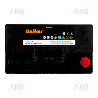 Автомобильный аккумулятор Delkor 115D31L (100R 800A 306x173x225). Фото 1