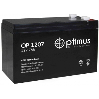 OPTIMUS 12V 7Ач (OP 1207) 151x65x94