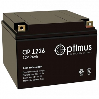 OPTIMUS 12V 26Ач (OP 1226) 166х175x125