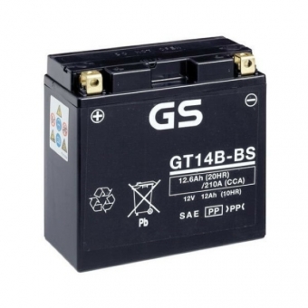 GS GT14B-BS 12V 12Ah 210А (150x70x145) прям. пол. AGM сухоз. GS YUASA