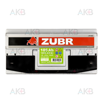 Автомобильный аккумулятор ZUBR Premium 105R 1000A (353x175x190). Фото 1