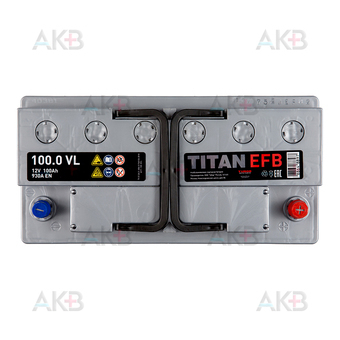 Автомобильный аккумулятор Titan EFB 100 Ач 930A обр. пол.(353x175x190) 6СТ-100.0 VL. Фото 1