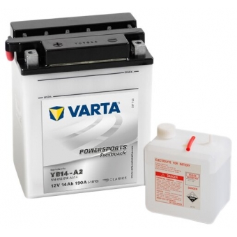VARTA Powersports Freshpack YB14-A2 12V 14Ah 190А (136x91x168) прям. пол. 514 012 014, сухозар.