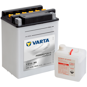 VARTA Powersports Freshpack YB14-B2 12V 14Ah 190А (134x89x166) прям. пол. 514 014 014, сухозар.