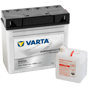 VARTA Powersports Freshpack 51814 12V 18Ah 100А (186x82x171) обр. пол. 518 014 015, сухозар.