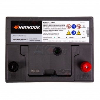 Автомобильный аккумулятор Hankook EFB 90D23L (65R 670А 232x173x225) Start-Stop. Фото 2