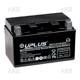 Мото аккумулятор Uplus EBZ10-4 12V 8.6Ah 190А прям.пол. (150x87x93) Super Start AGM YTZ10S