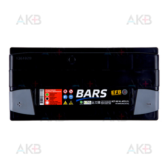 Автомобильный аккумулятор BARS EFB 95 Ач прям. пол. 800А (353x175x190). Фото 1