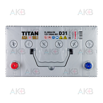 Автомобильный аккумулятор Titan Asia EFB 100 Ач 850А прям. пол. (304x175x223) 6СТ-100.1 VL B01. Фото 1