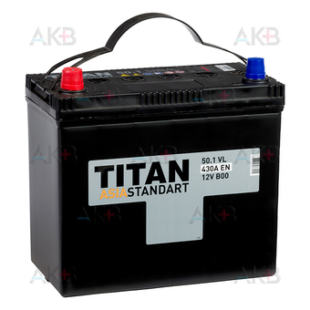 Titan Asia Standart 50 Ач 430А прям. пол. (238x128x227) 6СТ-50.1 VL