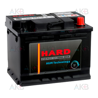 HARD AGM 60Ah 680A (242x175x190)