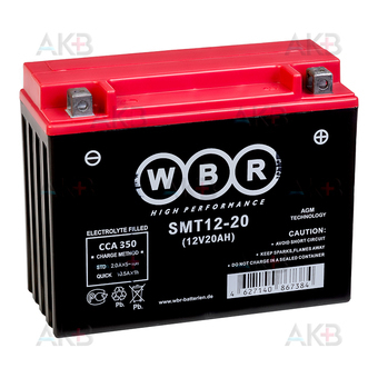WBR SMT12-20 AGM 21 Ач 350А обратная пол. (205x87x162) Y50-N18L-A,Y50-N18L-A3, YTX24HL-BS