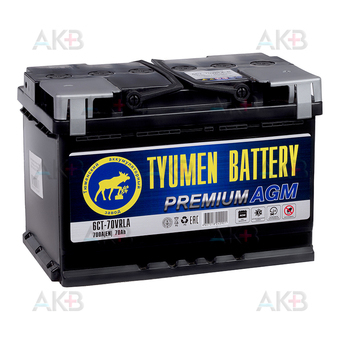 Tyumen Battery Premium AGM 70Ah обр. пол. 700A (278x175x190) 6СТ-70VRLA