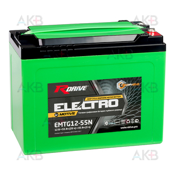 Аккумуляторная батарея RDrive ELECTRO Motive EMTG12-55N (223x123x175) Deep Cycle