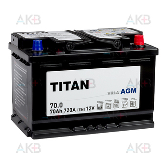TITAN AGM 70Ah 720A (278x175x190) 6СТ-70.0 VRLA