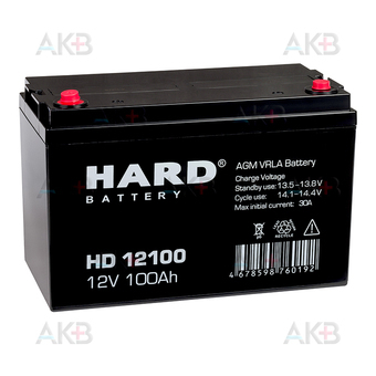 Аккумуляторная батарея HARD HD 12100 12V 100Ah (330x173x214)